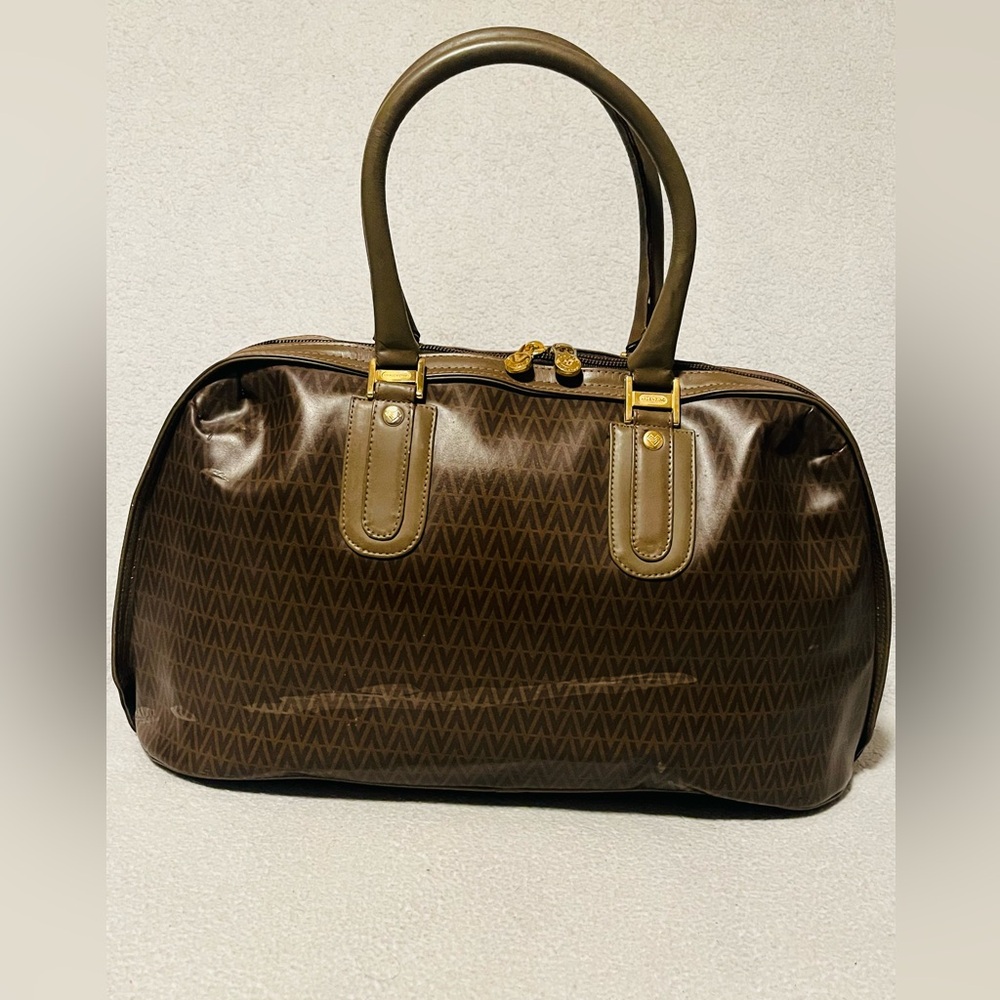 Mario Valentino Monogram Leather Handbag - Picture 8 of 13